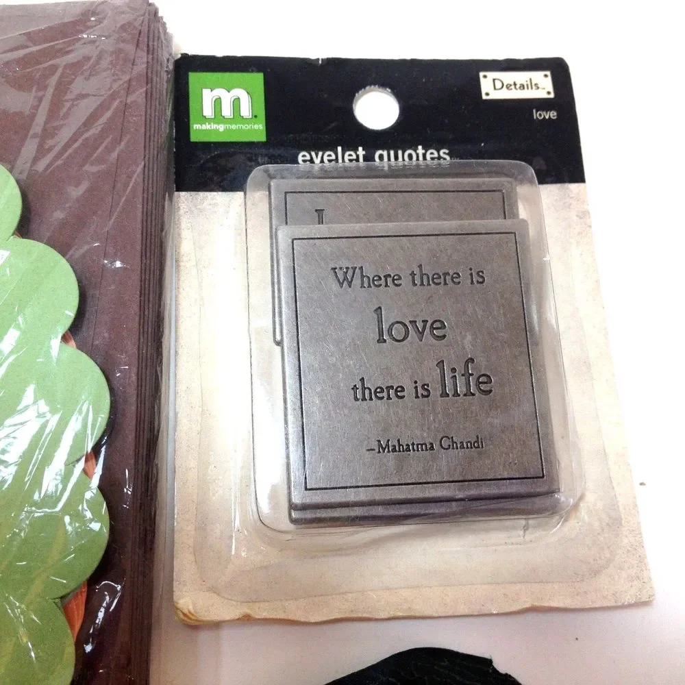 Stampin Up Carousel Note Cards & Envelopes, Details Eyelet Quotes & Silk Leaves